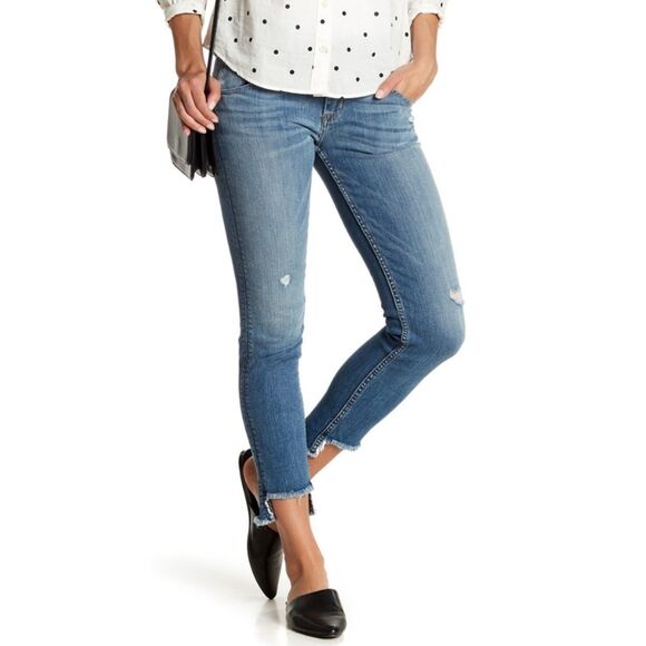 Hudson Cat Mid Rise Step Hem Skinny Jeans - Picture 1 of 10